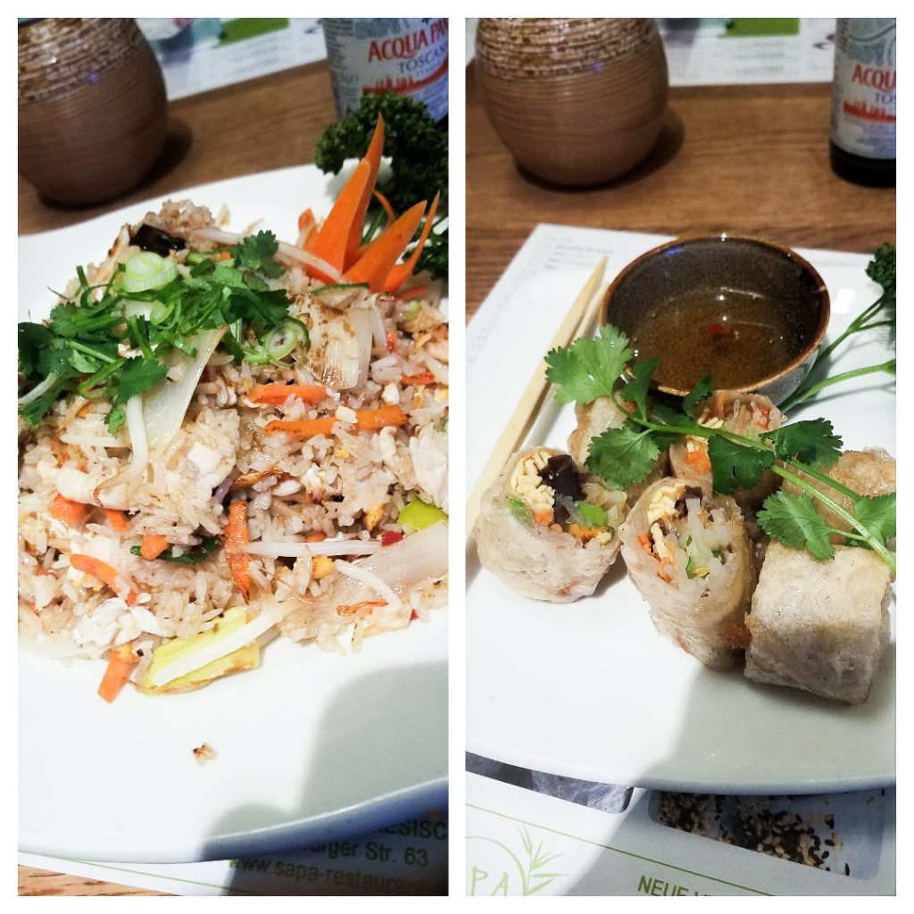 A meal from SAPA Vietnamese restaurant