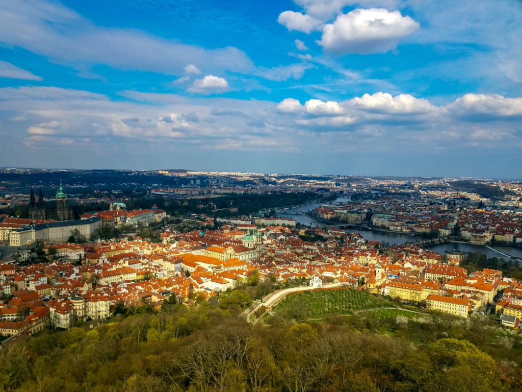 Stunning view of Prague's skyline